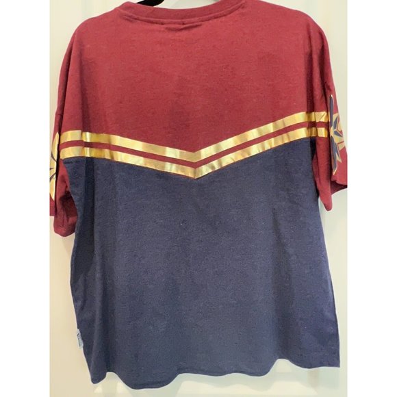 Her Universe Red and Blue Short Sleeve Tee with Gold Accents - Picture 4 of 6